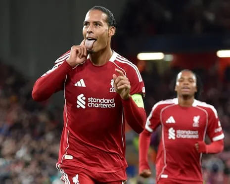 Liverpool’s captain heads last-gasp decisive goal in clash with Atlético Madrid