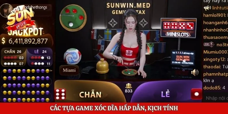 Các tựa game xóc đĩa hấp dẫn, kịch tính