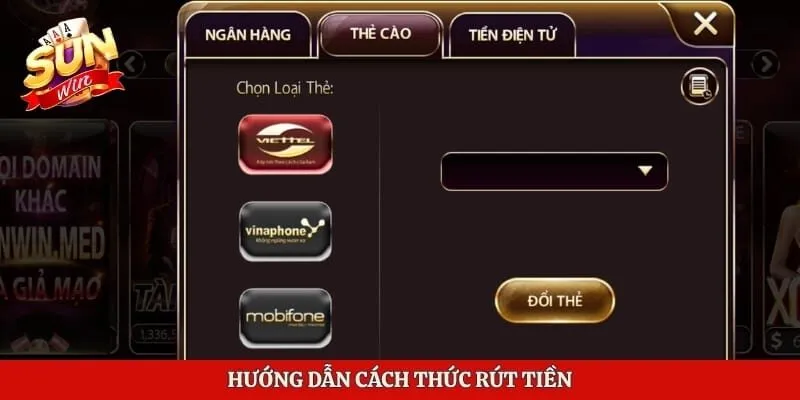 Hướng dẫn cách thức rút tiền