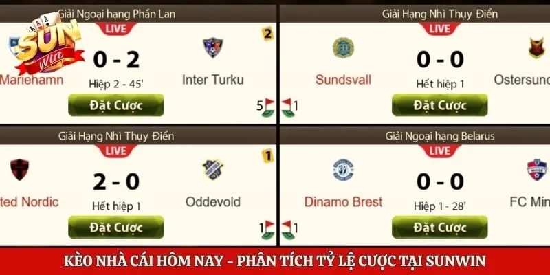 Kèo Nhà Cái Hôm Nay - Phân Tích Tỷ Lệ Cược Tại Sunwin