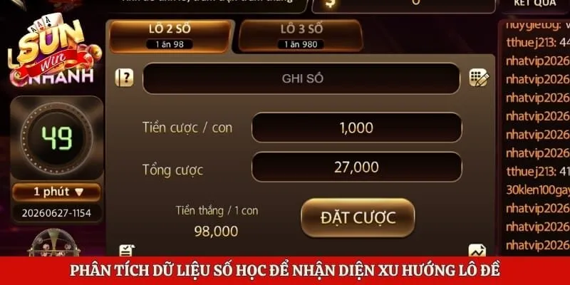 Phân tích dữ liệu số học để nhận diện xu hướng lô đề