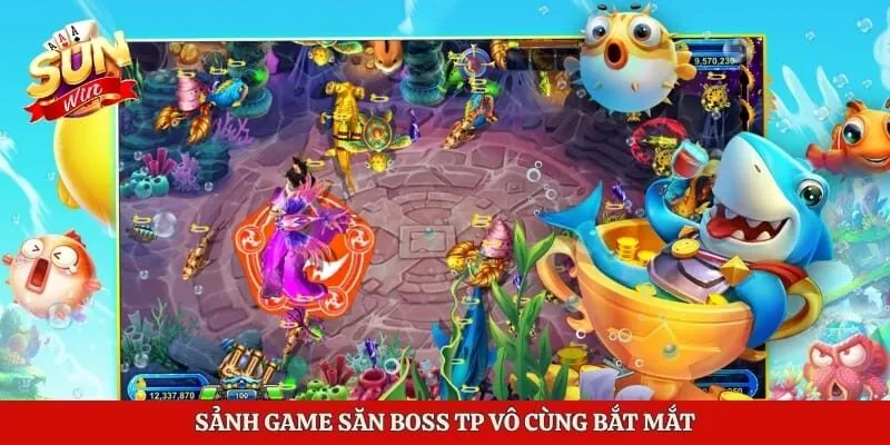 Sảnh game săn boss TP vô cùng bắt mắt