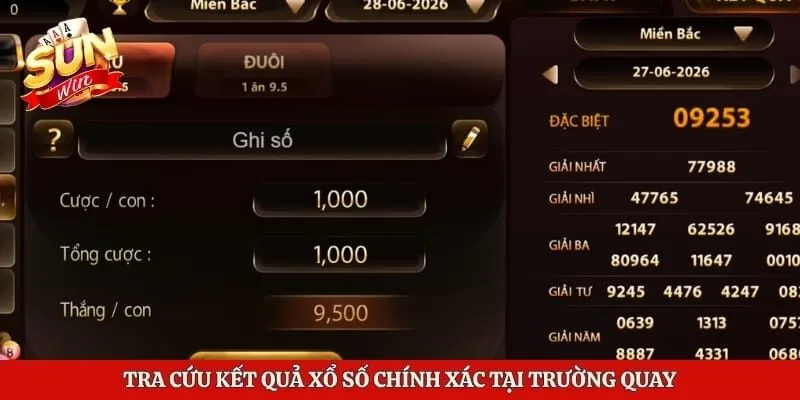 Tra cứu kết quả xổ số chính xác tại trường quay